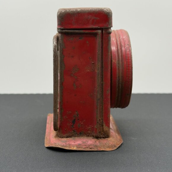 Vintage Red Metal Flashlight Lantern Glass Lens Niagra Junior Guide Light Decor - Picture 4 of 12
